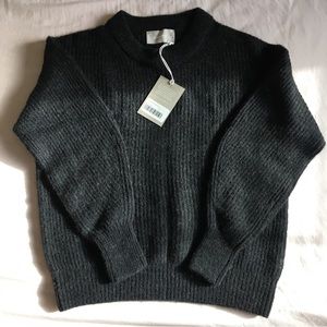 Everlane The Oversized Alpaca Crew (Heather Black)